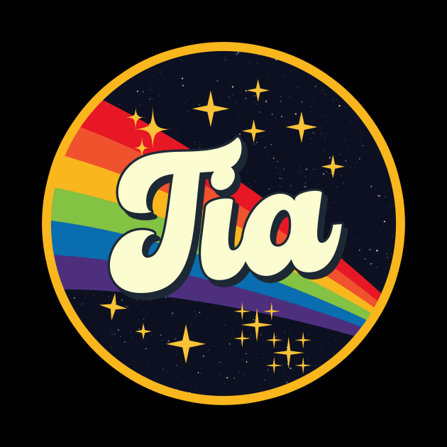 Tia // Rainbow In Space Vintage Style by LMW Art