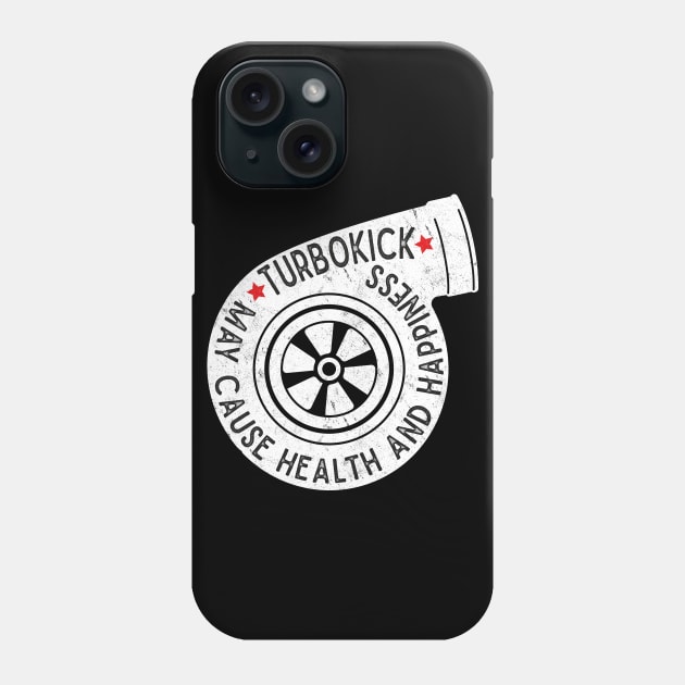 Turbokick Warning Phone Case by cowyark rubbark