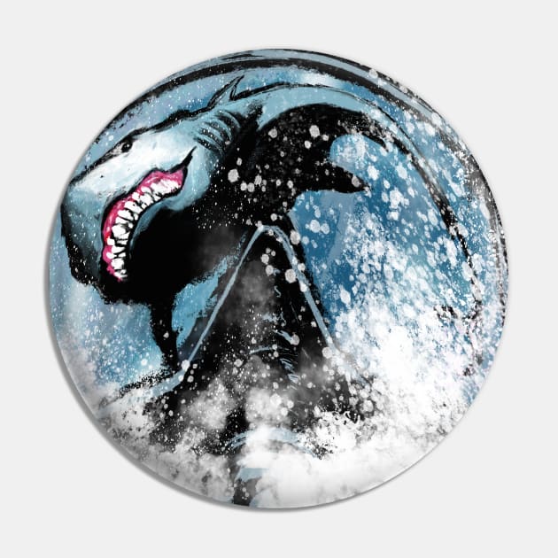 Diver Jaws Reflection Pin by DougSQ
