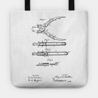 Pliers Vintage Patent Hand Drawing Tote