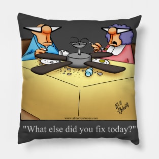 Funny Spectickles DIY Handyman Cartoon Humor Pillow