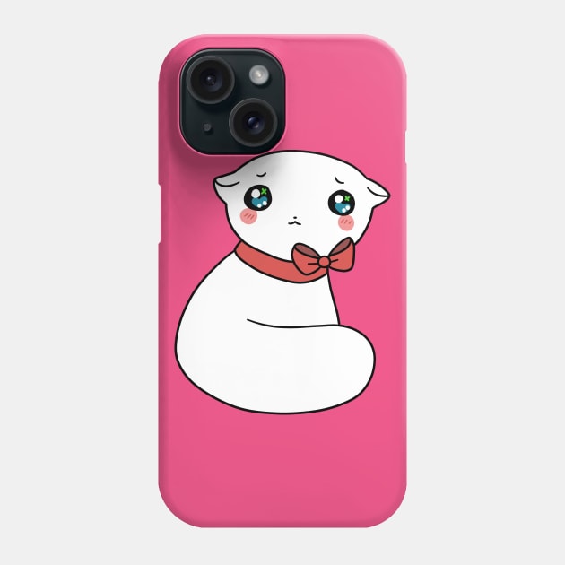 Pretty White Kitty Phone Case by saradaboru