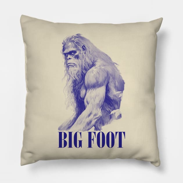 Big Foot Vintage Pillow by Enzy Diva