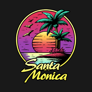 Santa Monica summer sunset Sun T-Shirt