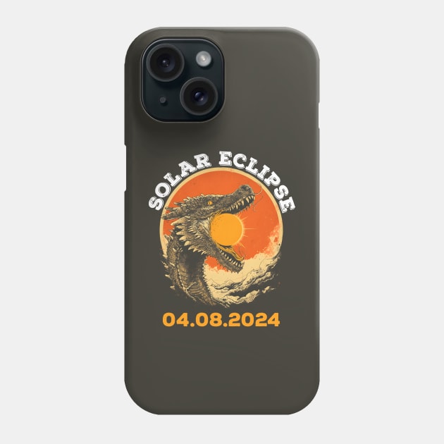 Total Solar Eclipse 04.08.24 Dragon Totality April 8 2024 Phone Case by Ai Wanderer