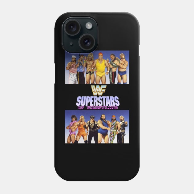 Superstars of Wrestling Phone Case by Meat Beat