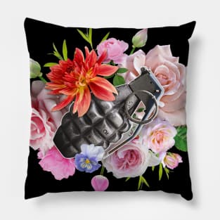 Flower grenade Pillow