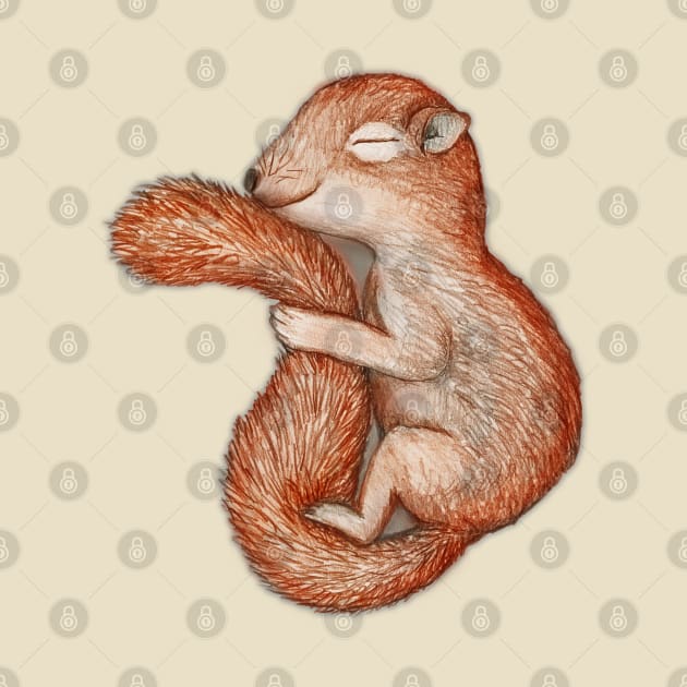 Hibernating squirrel by Bwiselizzy