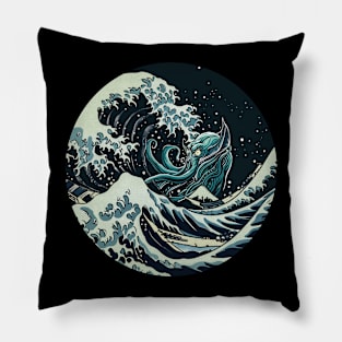 The Great Wave of Cthulhu Pillow