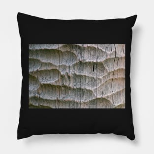 Wooden surface with chisel grooves, chisel wood texture pattern. Pillow