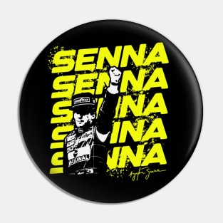 Ayrton Senna Name Reapeat Pin