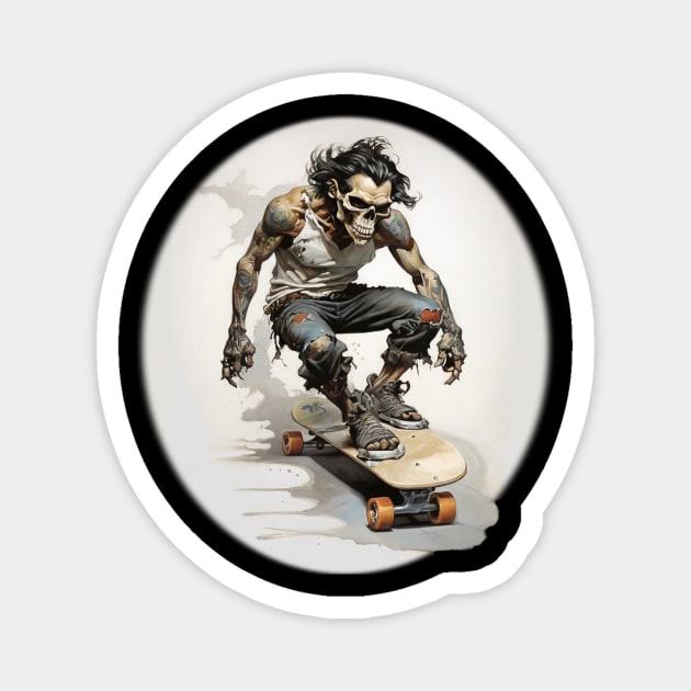 Skater Zombie Magnet by Paul_Abrams