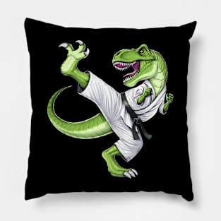 Karate T-Rex Dinosaur Pillow