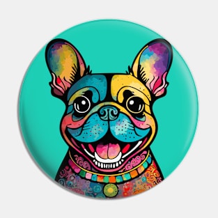 Colorful French Bulldog Pin