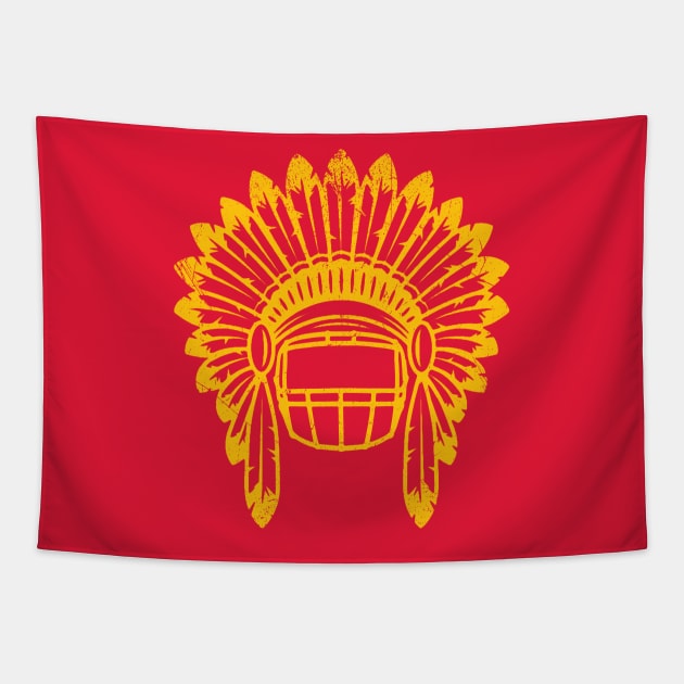 Chiefs Headdress - Red 1 Tapestry by KFig21