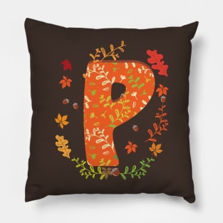 Letter P Monogram Pillow