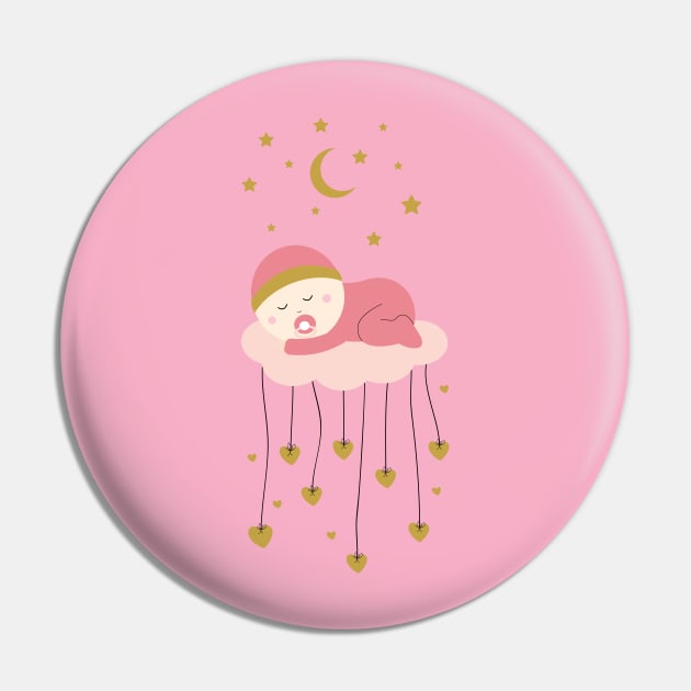 Baby girl and stars Pin by grafart