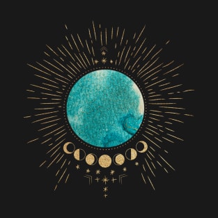 Golden Moon Phase T-Shirt