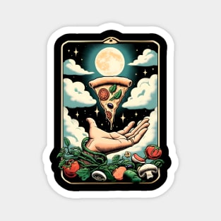 hand presenting a pizza tarot card 2024 Magnet