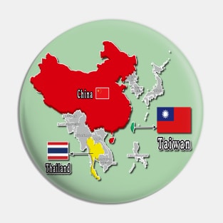 where is taiwan world map | taiwan location map_not Thailand and China_green Pin