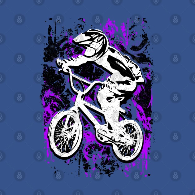 Purple Bmx Apparel | Bmx Bike Gray by BabyYodaSticker