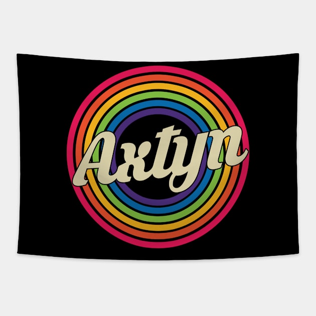 Axtyn - Retro Rainbow Style Tapestry by MaydenArt