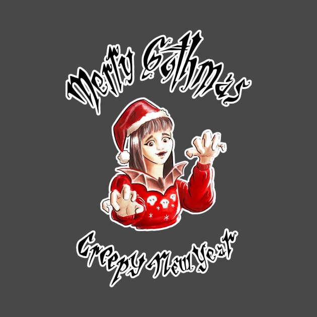 Merry gothmas gothic girl by Cleyvonslay