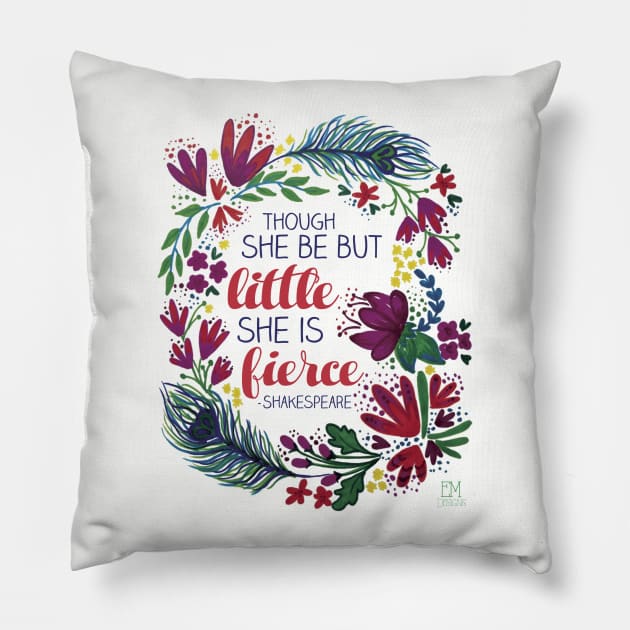 She is Fierce Pillow by erinmizedesigns