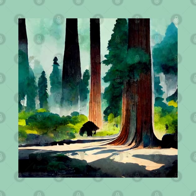 A forest of sequoias by etherElric