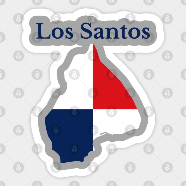 Map of Los Santos province in Panama.