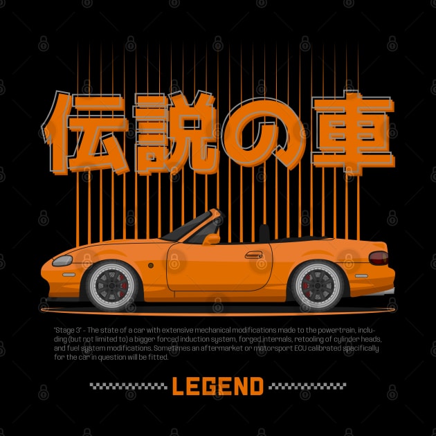 Tuner Orange NB Miata Roadster JDM by GoldenTuners