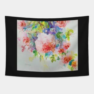 Pink Flowers Tapestry