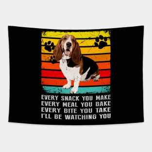 Hound Elegance Every Snack You Make for Fans of Basset Majesty Tapestry