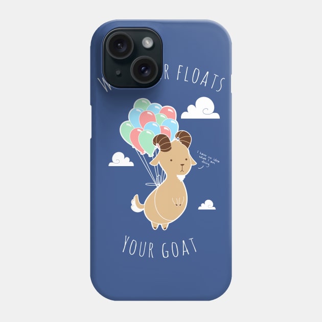 Floaty Goat. Phone Case by ChocolateRaisinFury