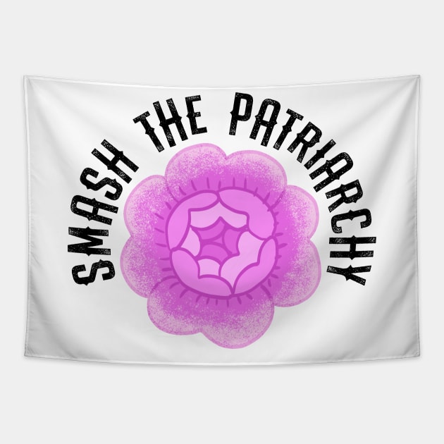 Smash the patriarchy. Stop the war on women. Pro choice freedom. Women's reproductive rights. Keep your bans off our bodies. My body, uterus. Safe legal abortion. Vintage rose Tapestry by BlaiseDesign