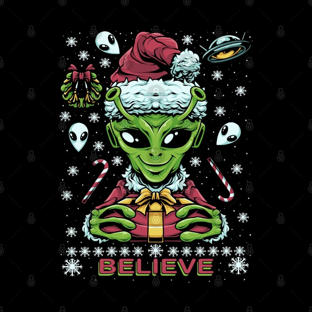 Alien Believe Christmas by AngelFlame