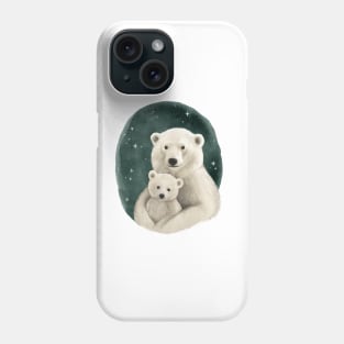 Polar Bear Family Portrait Phone Case