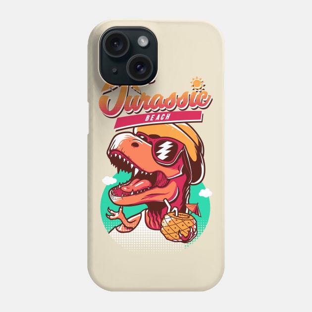 Jurassic Beach Phone Case by wehkid