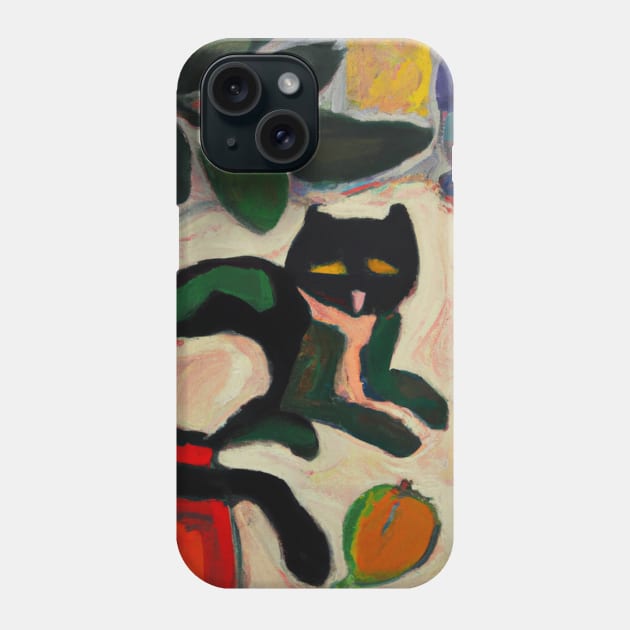 Painting of Cat in Style of Matisse Phone Case by Star Scrunch