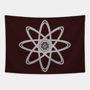 Grey Atom Symbol Tapestry