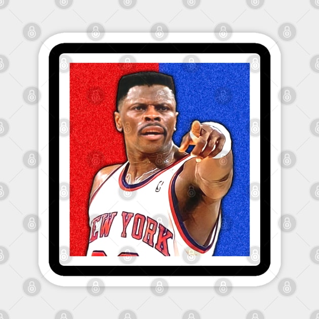 Red and blue patrick ewing Magnet by martastudio