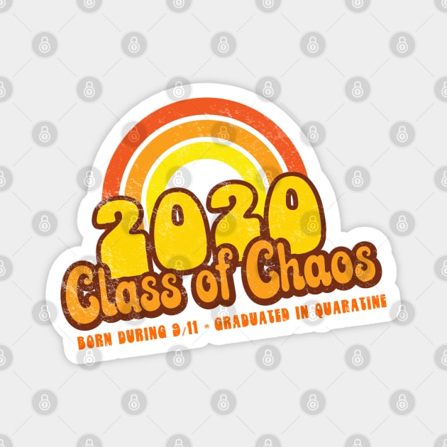 2020 Class of Chaos - Retro Rainbow Magnet by Jitterfly