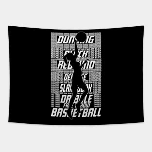 Basketball Girl Women, Text Basketball Tapestry