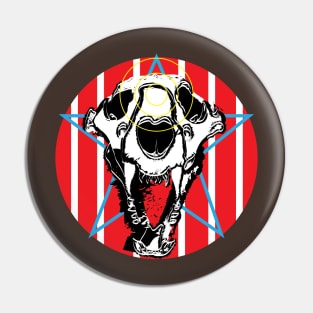 American lion skull Pin