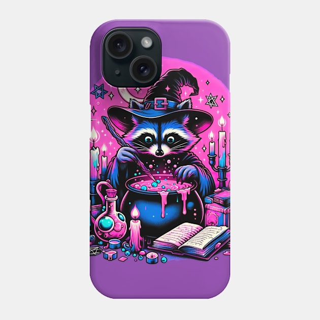 Witchy Raccoon Brewmaster Phone Case by Penguin-san