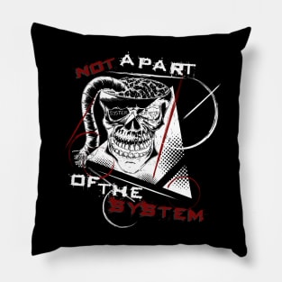 System Error, not a part of the system, modern Skull Pillow