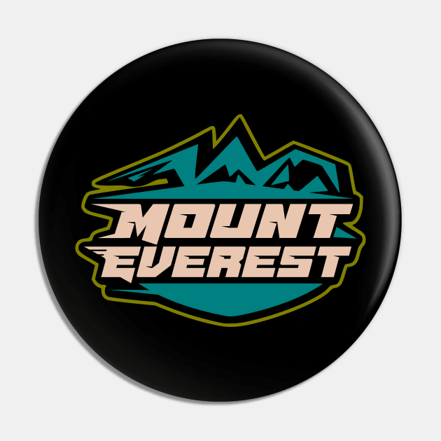 Mount Everest badge emblem Pin by SpaceWiz95