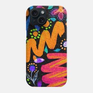 doodles watercolor abstraction Phone Case