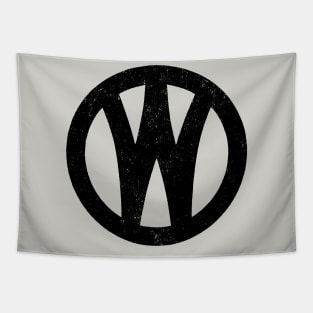 O&W Railroad NYO&W Railway Black Logo Distressed Tapestry