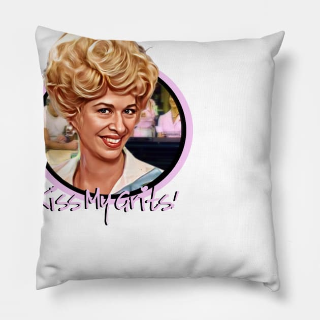 Kiss My Grits Pillow by iCONSGRAPHICS